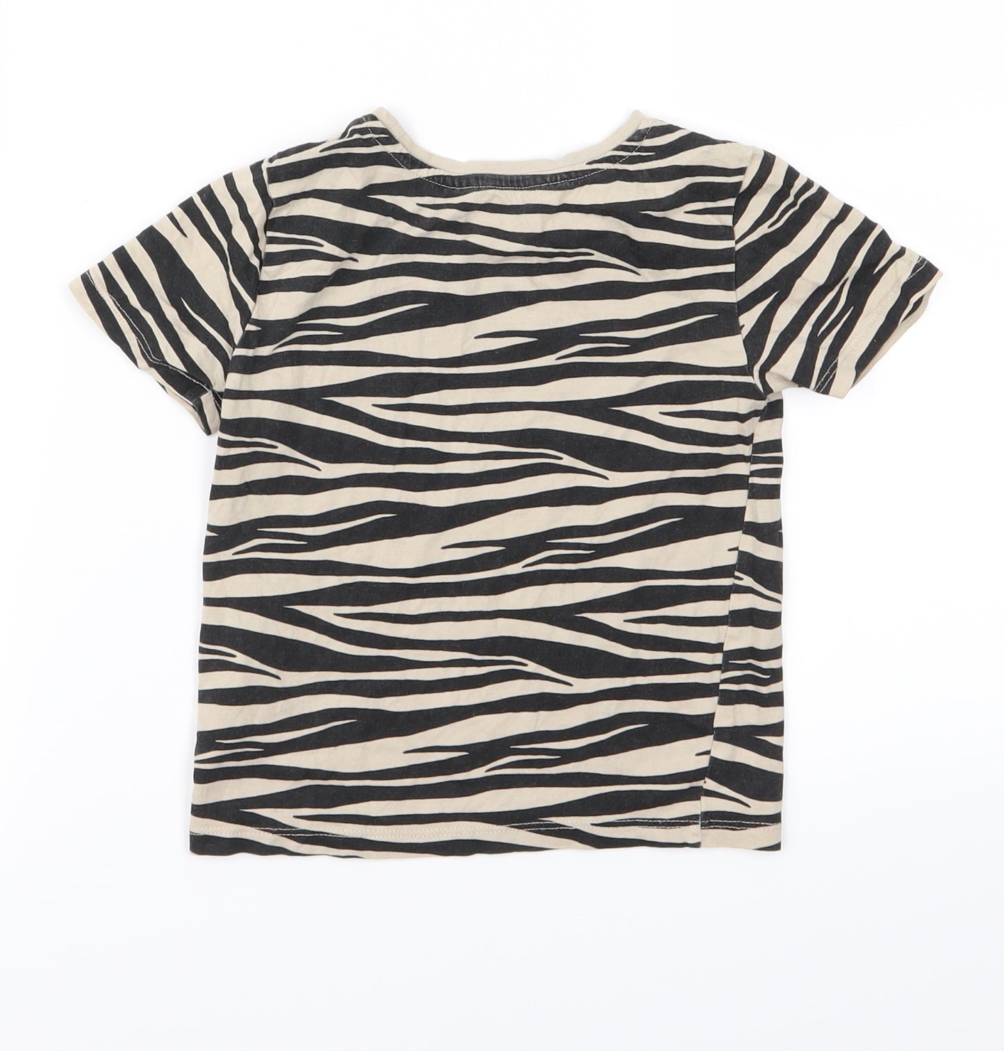 H&M Boys Beige Animal Print  Basic T-Shirt Size 2 Years
