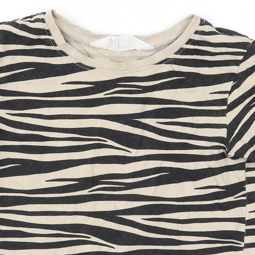 H&M Boys Beige Animal Print  Basic T-Shirt Size 2 Years