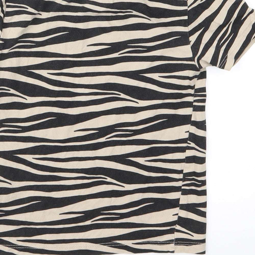 H&M Boys Beige Animal Print  Basic T-Shirt Size 2 Years