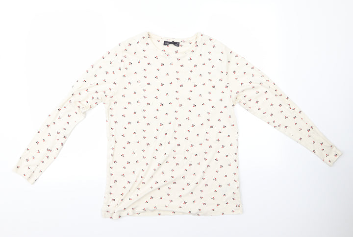 m&s Mens White Fair Isle   Button-Up Size 16
