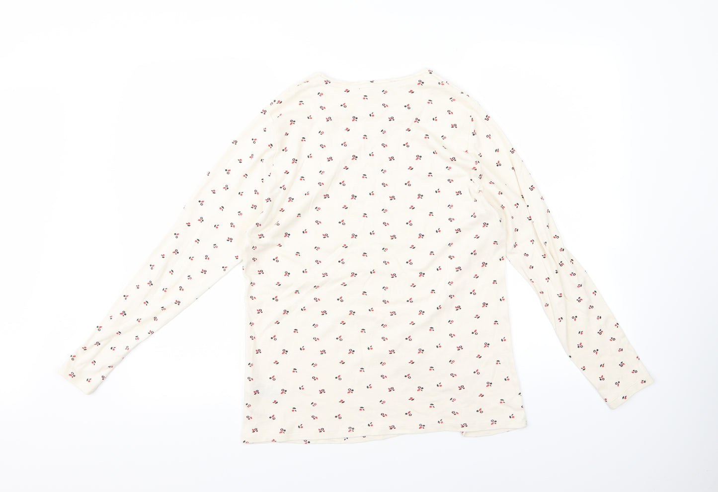 m&s Mens White Fair Isle   Button-Up Size 16