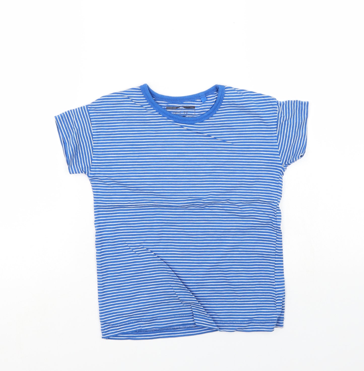 NEXT Boys Blue Striped  Basic T-Shirt Size 4-5 Years