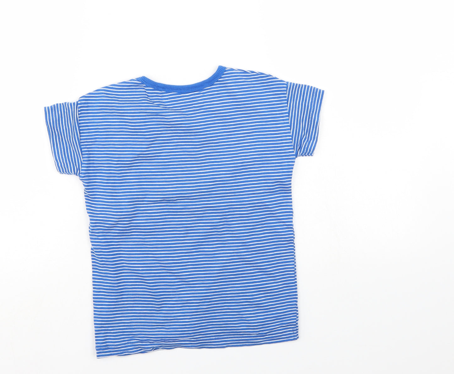 NEXT Boys Blue Striped  Basic T-Shirt Size 4-5 Years
