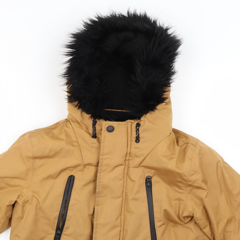 TU Boys Gold   Parka Coat Size 7-8 Years