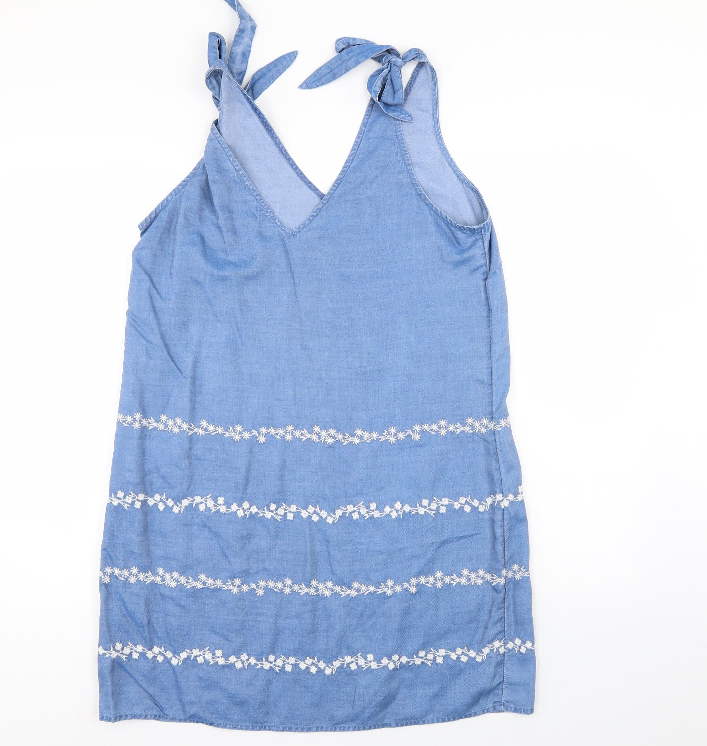 Monsoon Womens Blue Floral  Tunic Blouse Size M  - BEACH WEAR