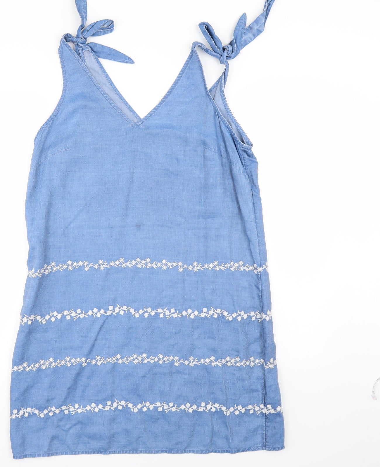 Monsoon Womens Blue Floral  Tunic Blouse Size M  - BEACH WEAR