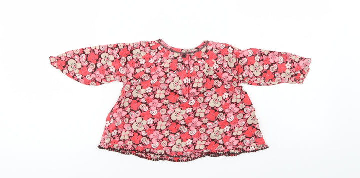 Monsoon Baby Red Floral  Shirt Dress