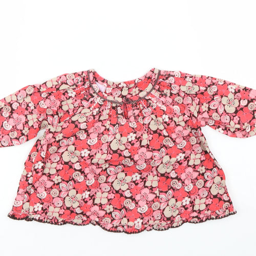 Monsoon Baby Red Floral  Shirt Dress