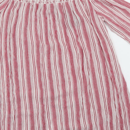 NEXT Womens Red Striped  Basic Blouse Size 8