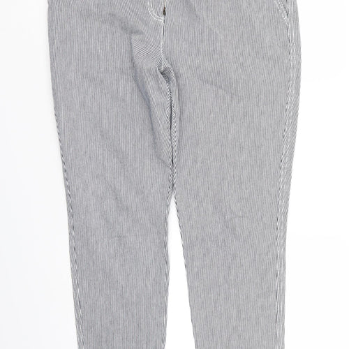 NEXT Womens Blue Striped  Trousers  Size 14 L26 in
