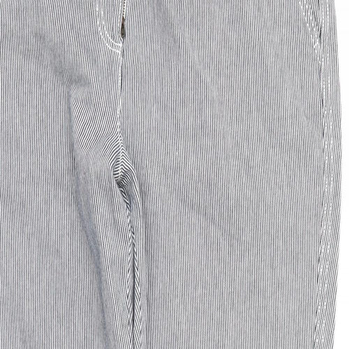 NEXT Womens Blue Striped  Trousers  Size 14 L26 in