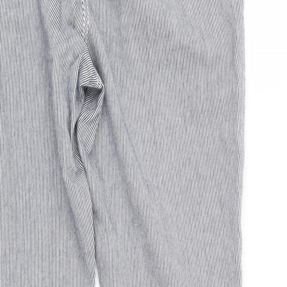 NEXT Womens Blue Striped  Trousers  Size 14 L26 in
