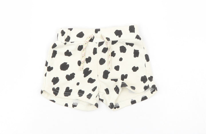 Primark Girls White Polka Dot Cropped Trousers Size 3-6 Months - Shorts