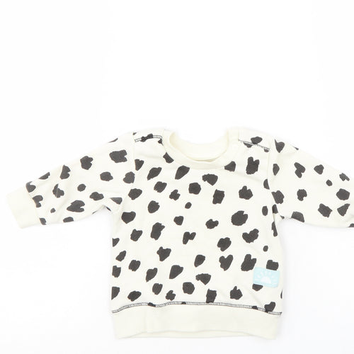 Primark Girls White Polka Dot  Pullover Jumper Size 3-6 Months