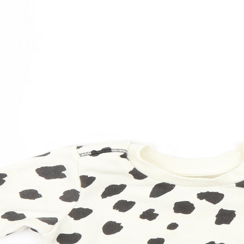 Primark Girls White Polka Dot  Pullover Jumper Size 3-6 Months
