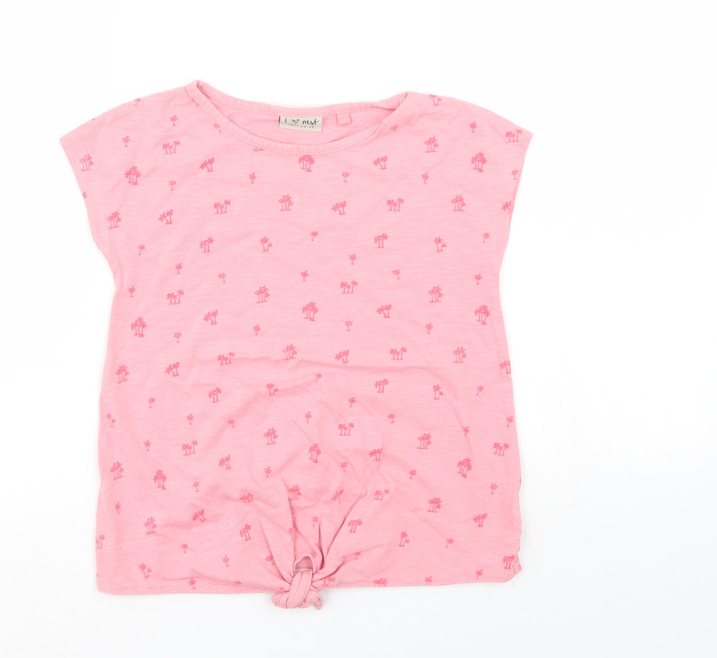 NEXT Girls Pink Floral  Basic T-Shirt Size 8 Years