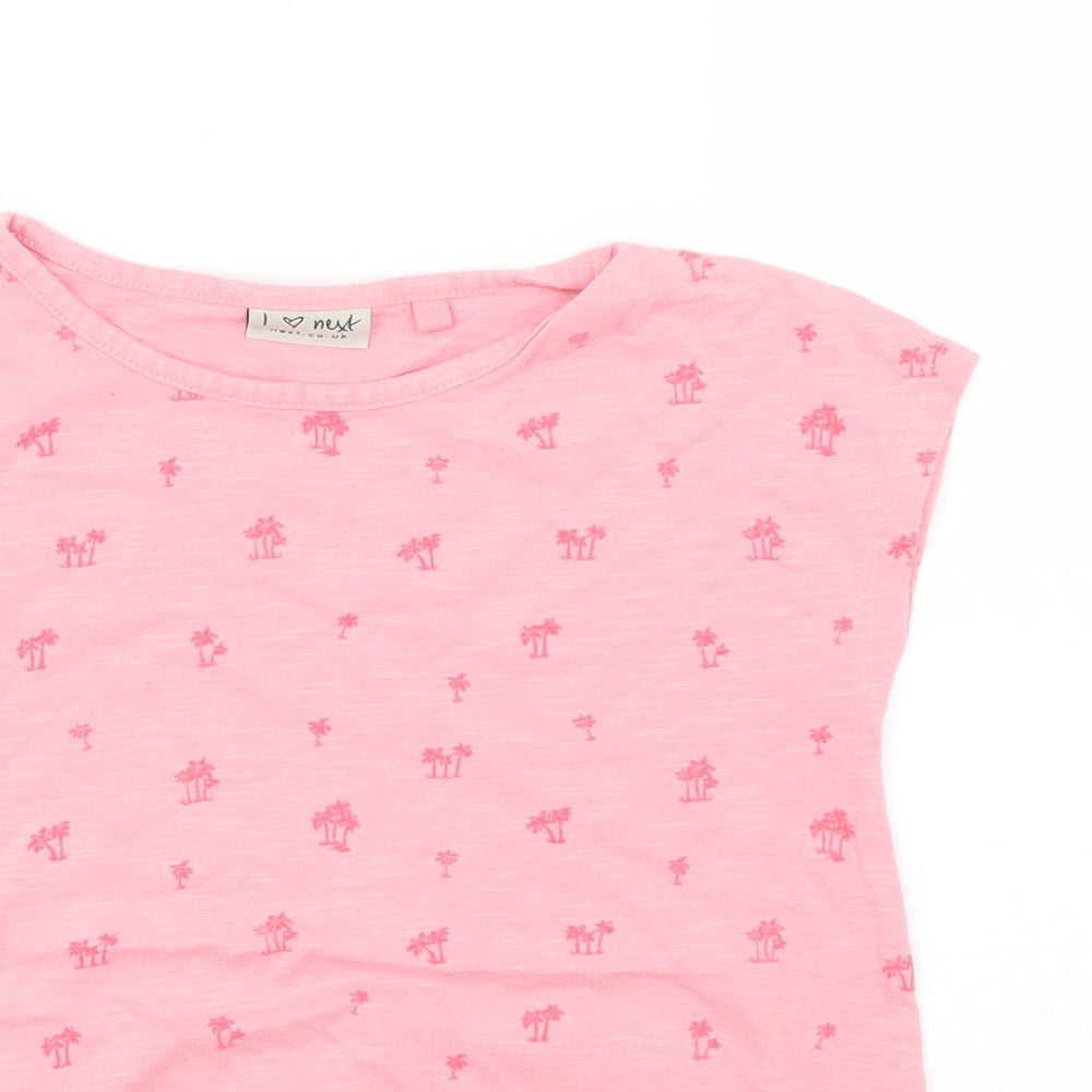 NEXT Girls Pink Floral  Basic T-Shirt Size 8 Years