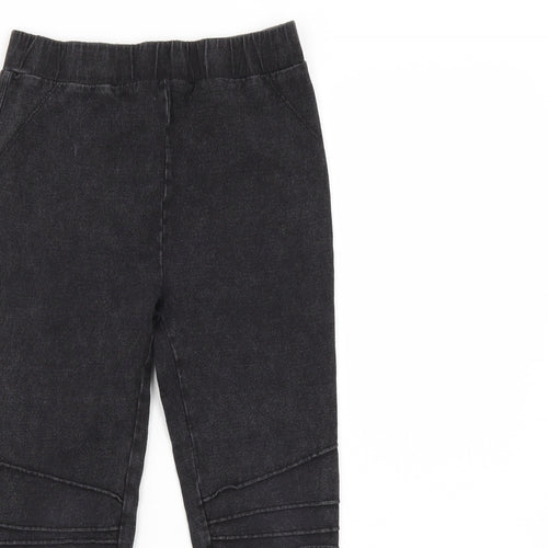 NEXT Girls Black   Jegging Trousers Size 9 Years - Elastic Waist