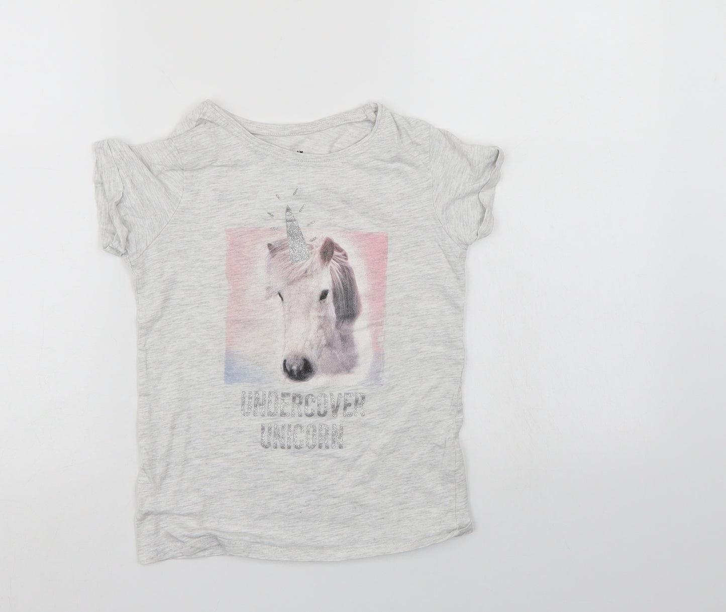 Primark Girls Grey   Basic T-Shirt Size 8-9 Years