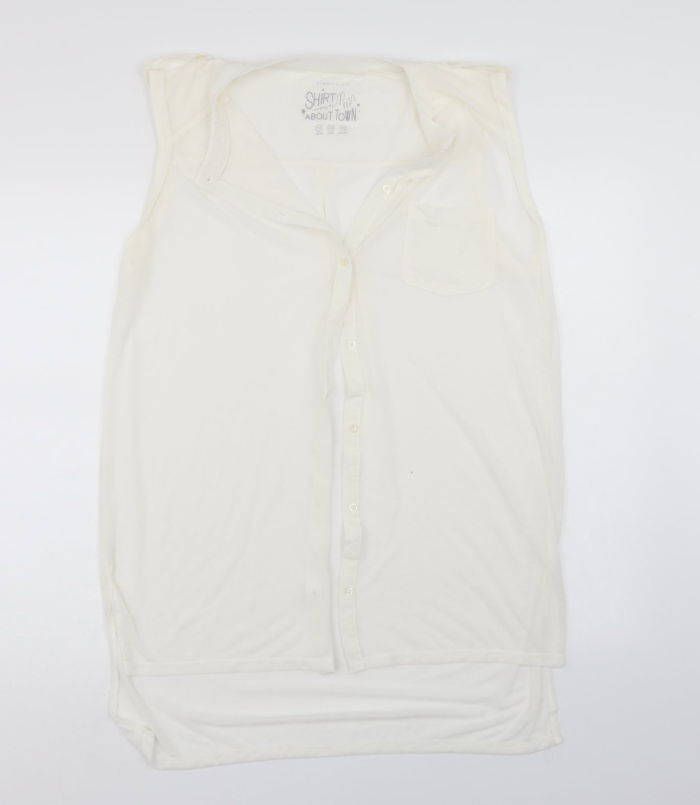 Atmosphere Womens White   Basic Blouse Size 14