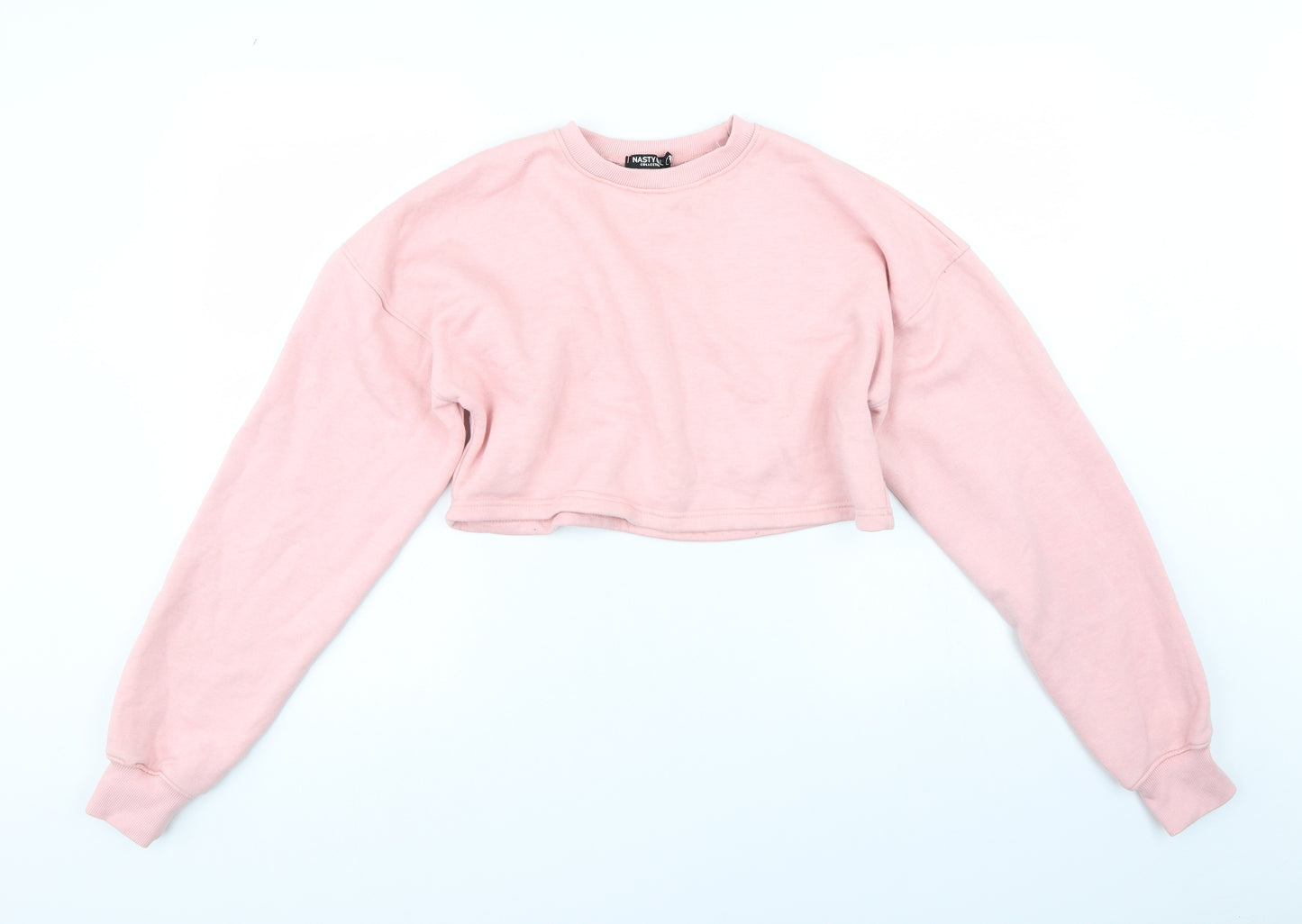 Nasty Gal Womens Pink   Pullover Jumper Size 8  - Cropped Top