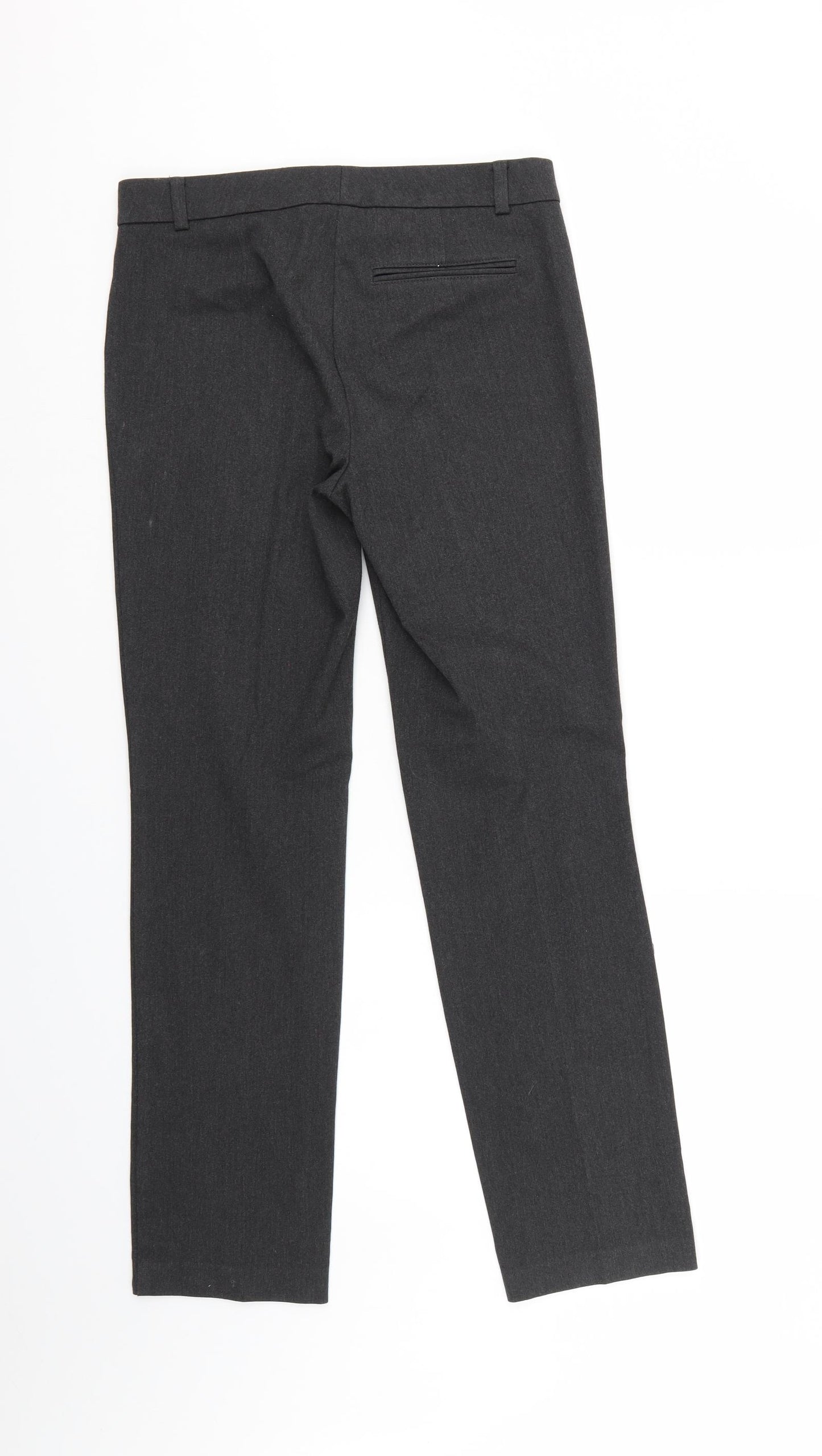 M&S Womens Grey   Trousers  Size 8 L28 in