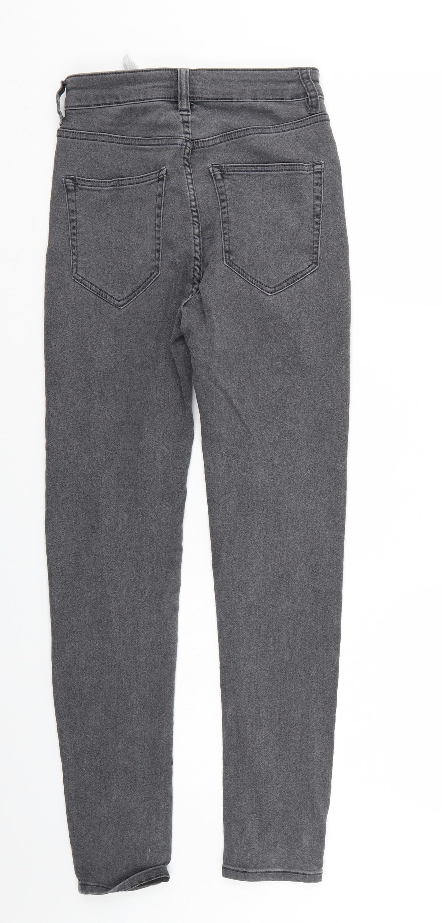 Pull & Bear Womens Grey  Denim Jegging Jeans Size 10 L26 in - Elastic Waist