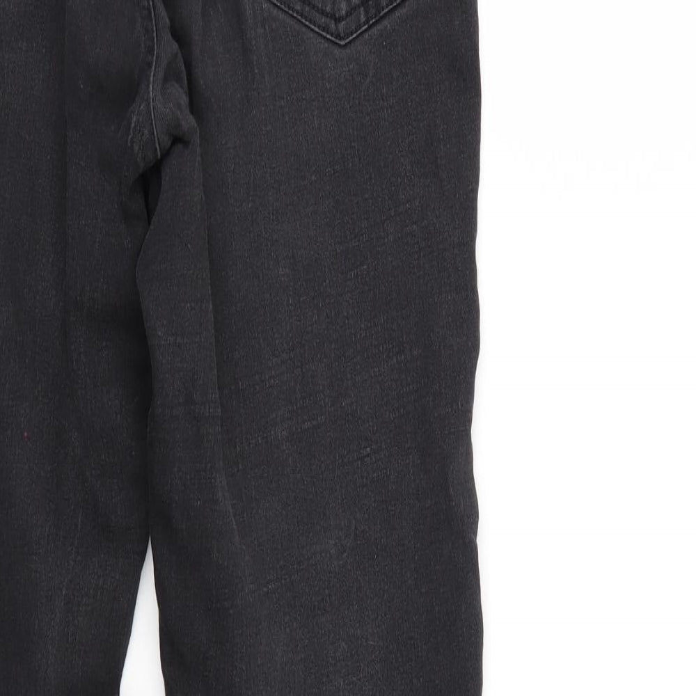 F&F Womens Black  Denim Tapered Jeans Size 10 L29 in