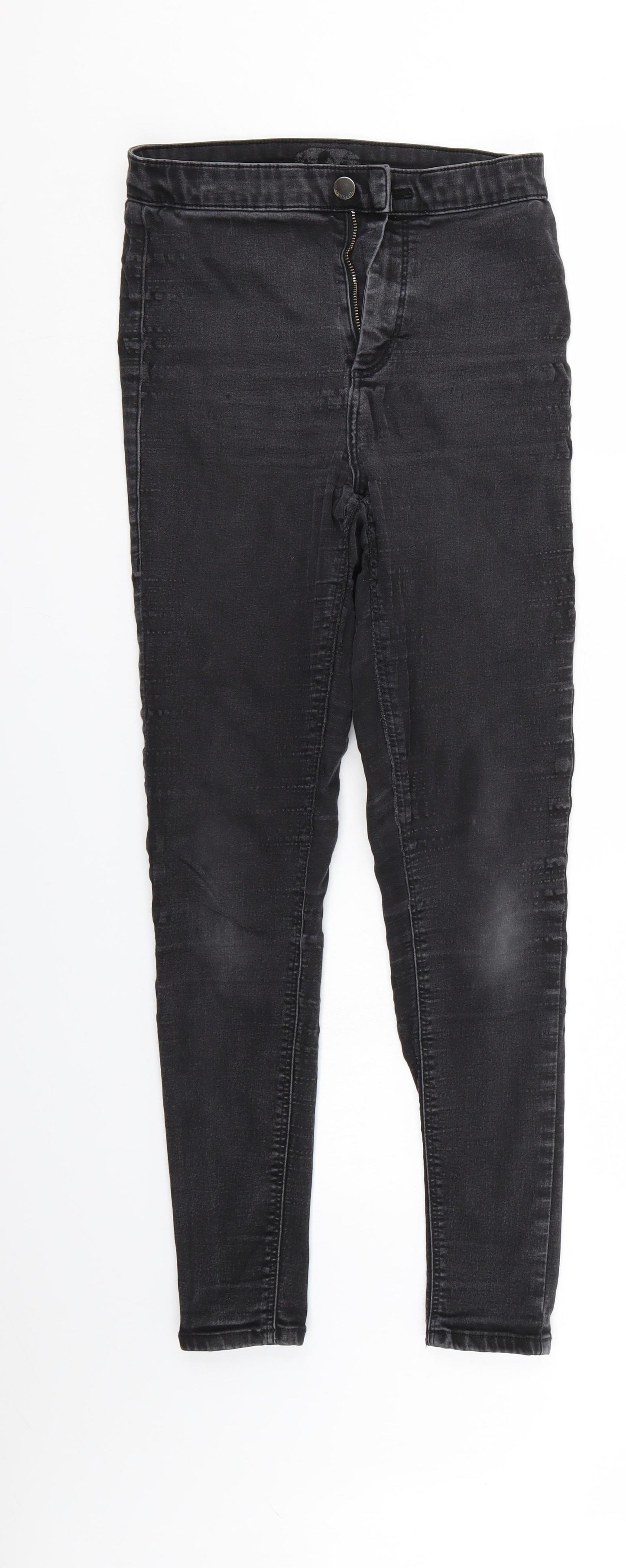 Top Shop Mens Black  Denim Tapered Jeans Size 28 L32 in
