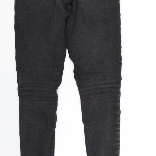 Top Shop Mens Black  Denim Tapered Jeans Size 28 L32 in