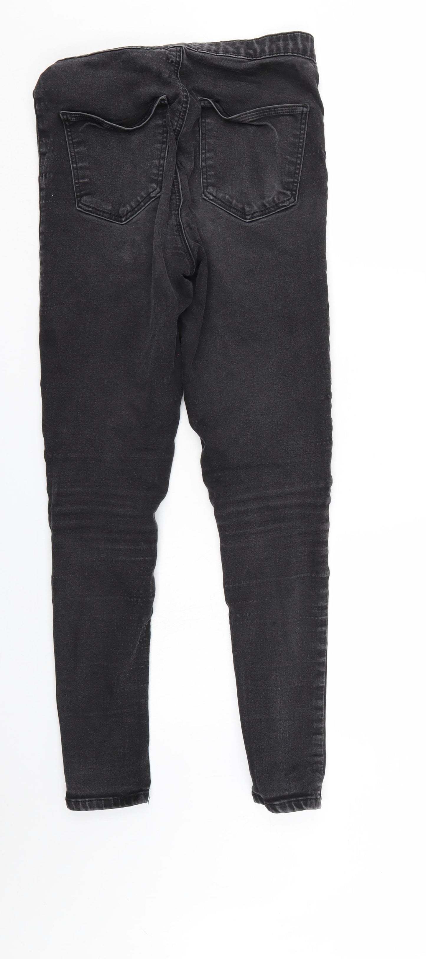 Top Shop Mens Black  Denim Tapered Jeans Size 28 L32 in