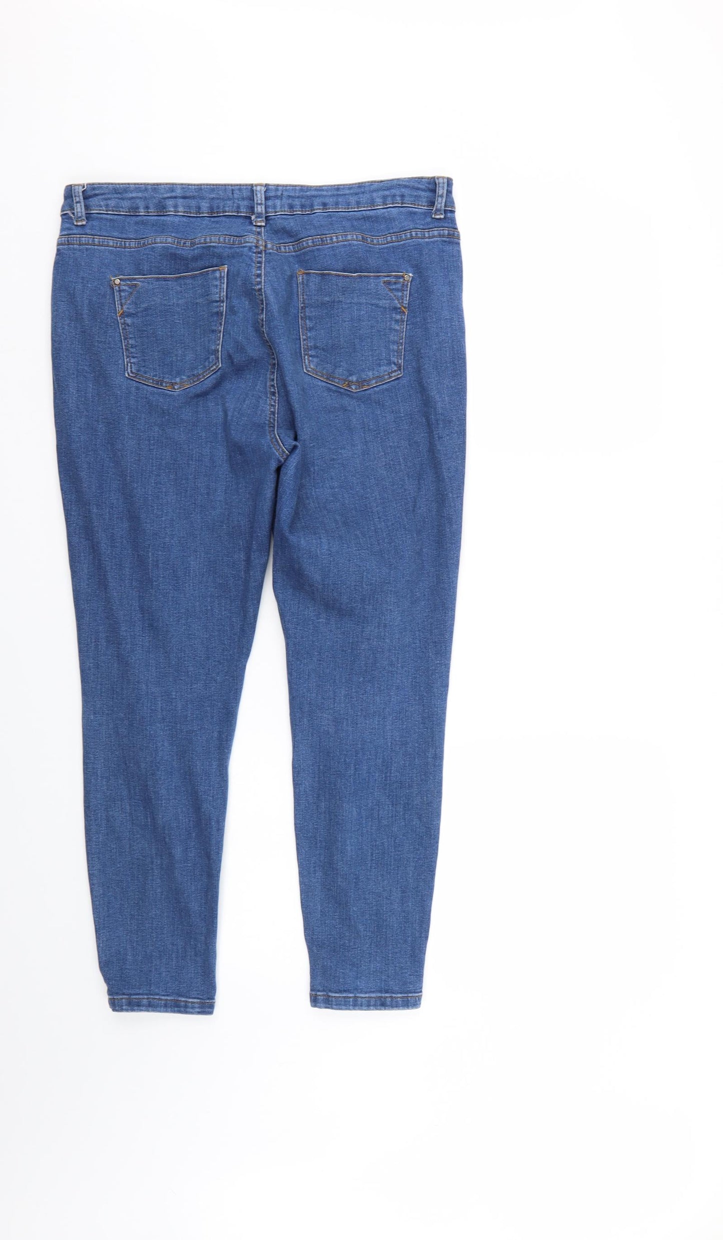 Dorothy Perkins Womens Blue  Denim Tapered Jeans Size 14 L24 in