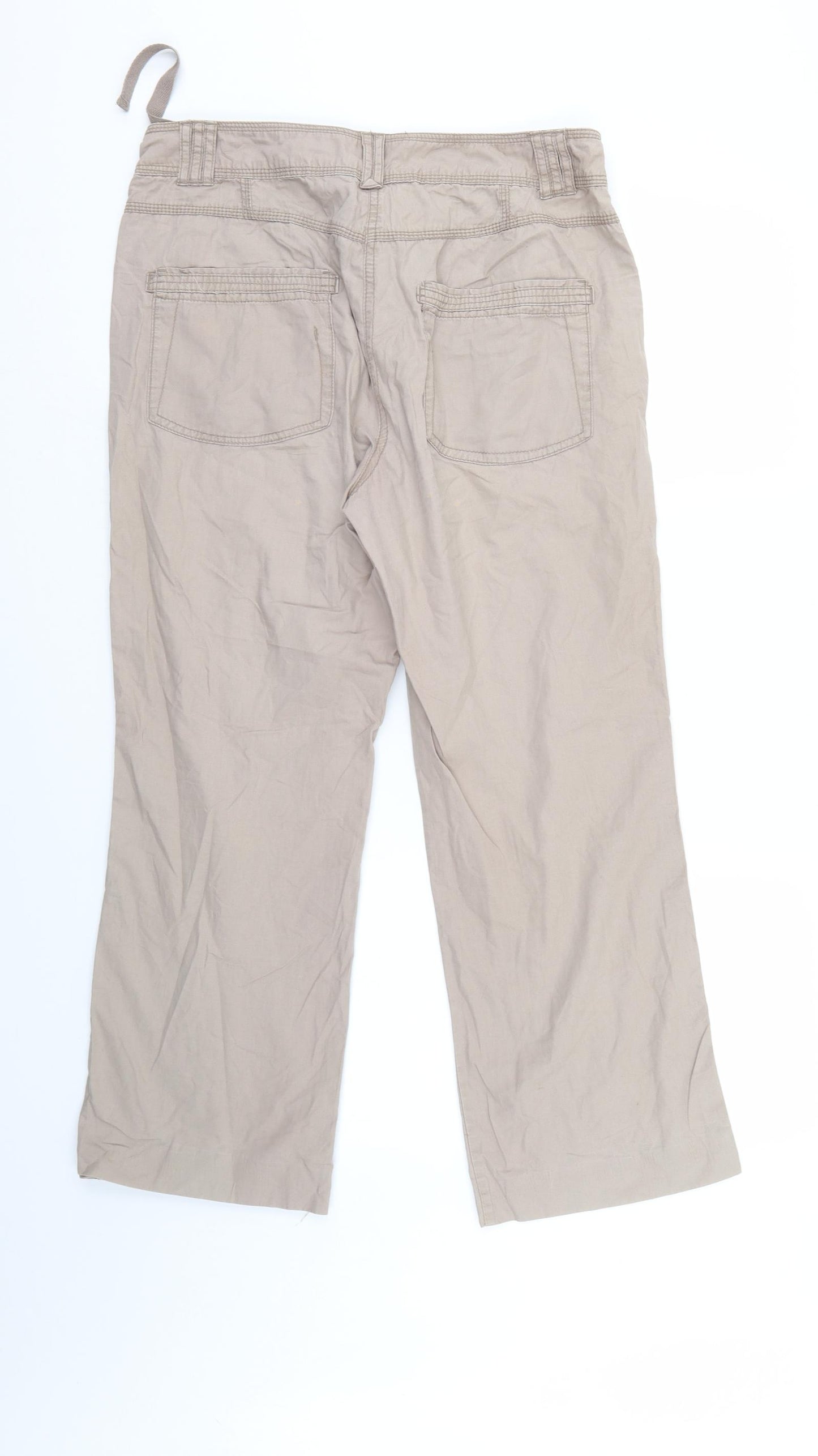 TU Womens Beige   Cargo Trousers Size 14 L26 in