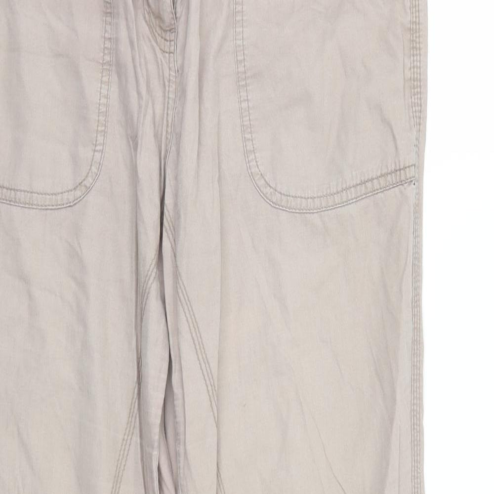 TU Womens Beige   Cargo Trousers Size 14 L26 in
