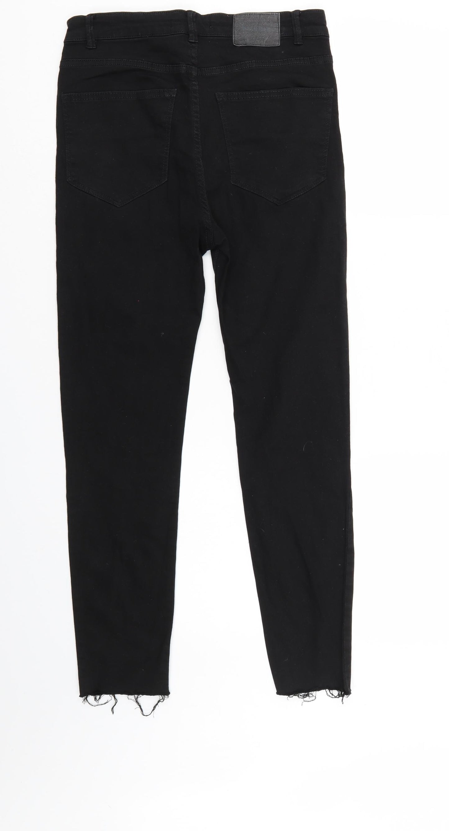 Pull & Bear Womens Black  Denim Straight Jeans Size 12 L26 in