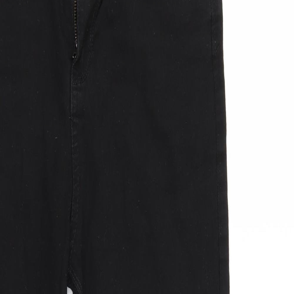 Pull & Bear Womens Black  Denim Straight Jeans Size 12 L26 in