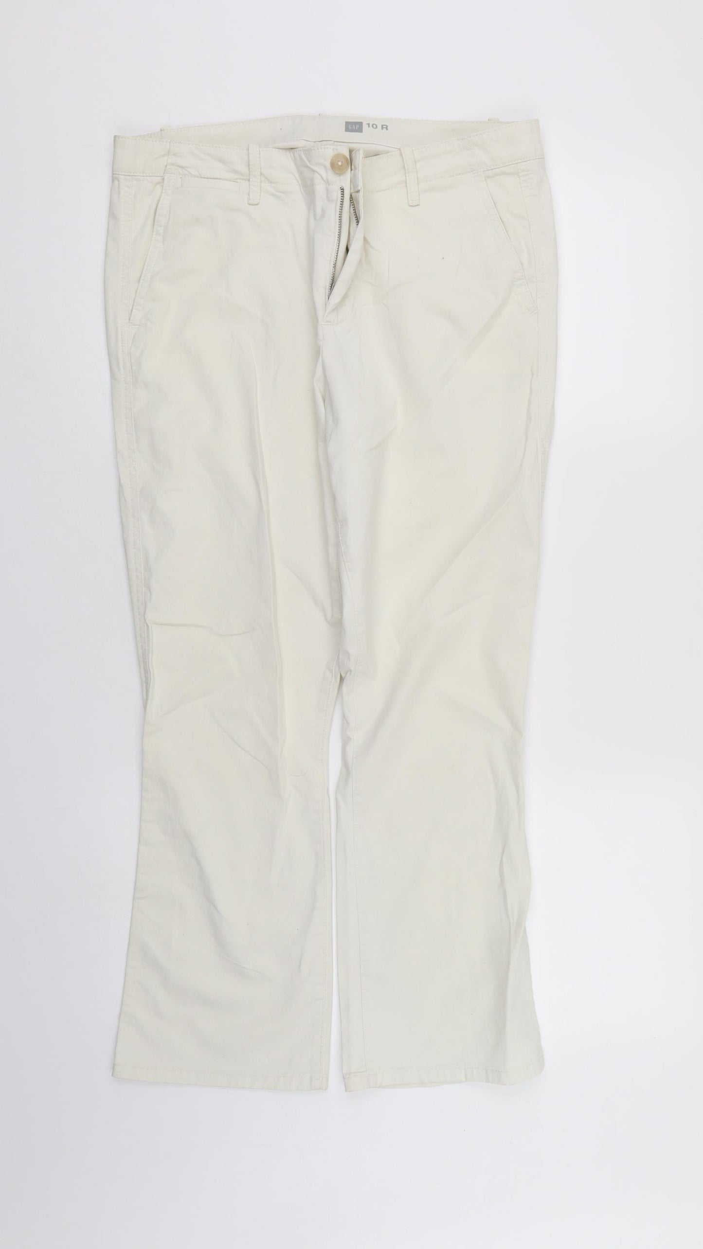 Gap Womens White  Denim Straight Jeans Size 10 L26 in