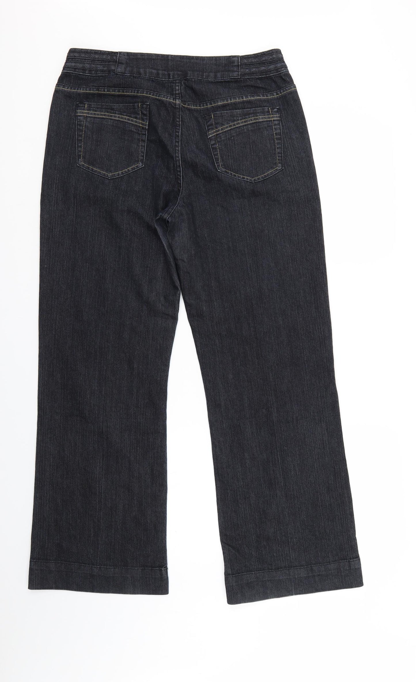 George Womens Blue  Denim Wide-Leg Jeans Size 14 L29 in