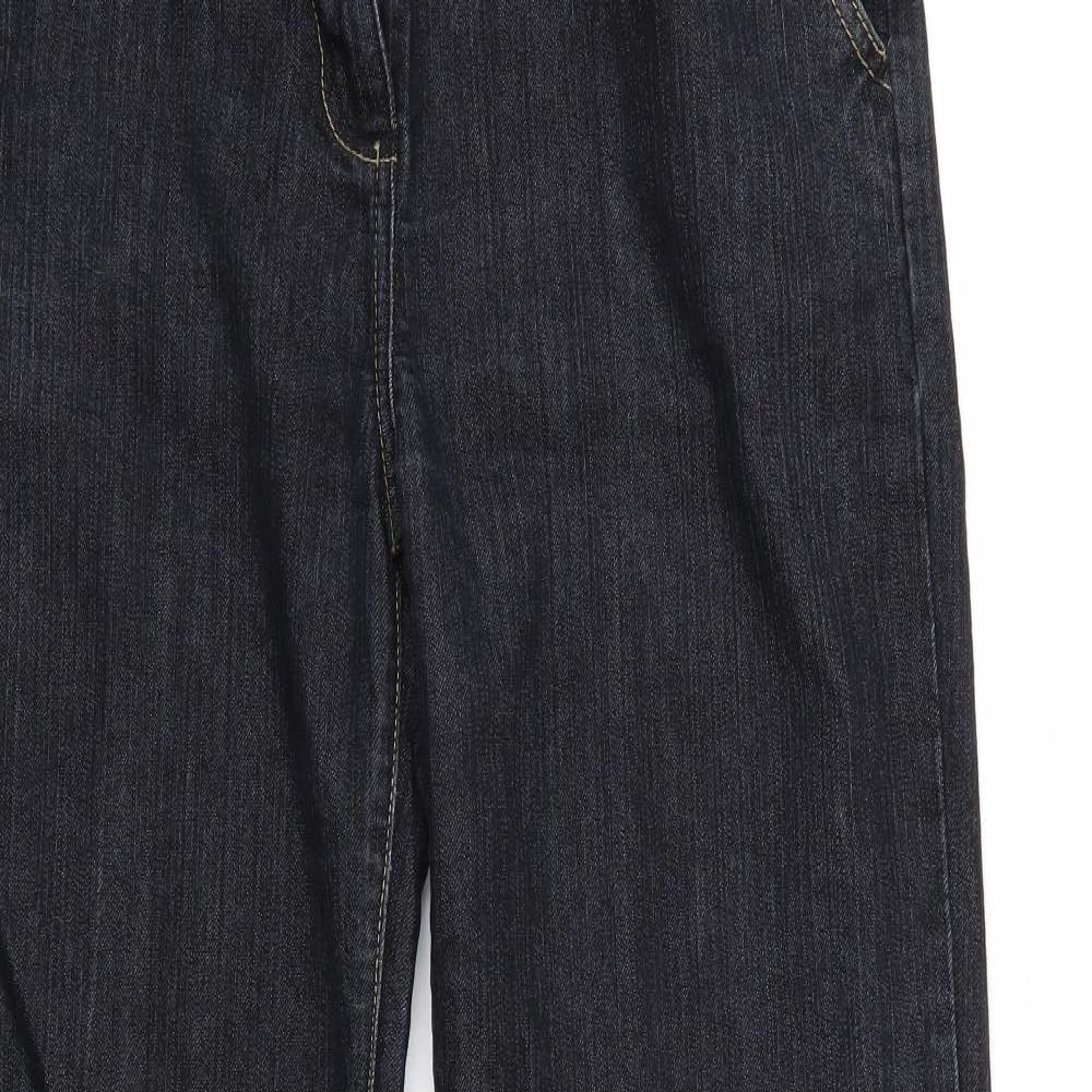 George Womens Blue  Denim Wide-Leg Jeans Size 14 L29 in