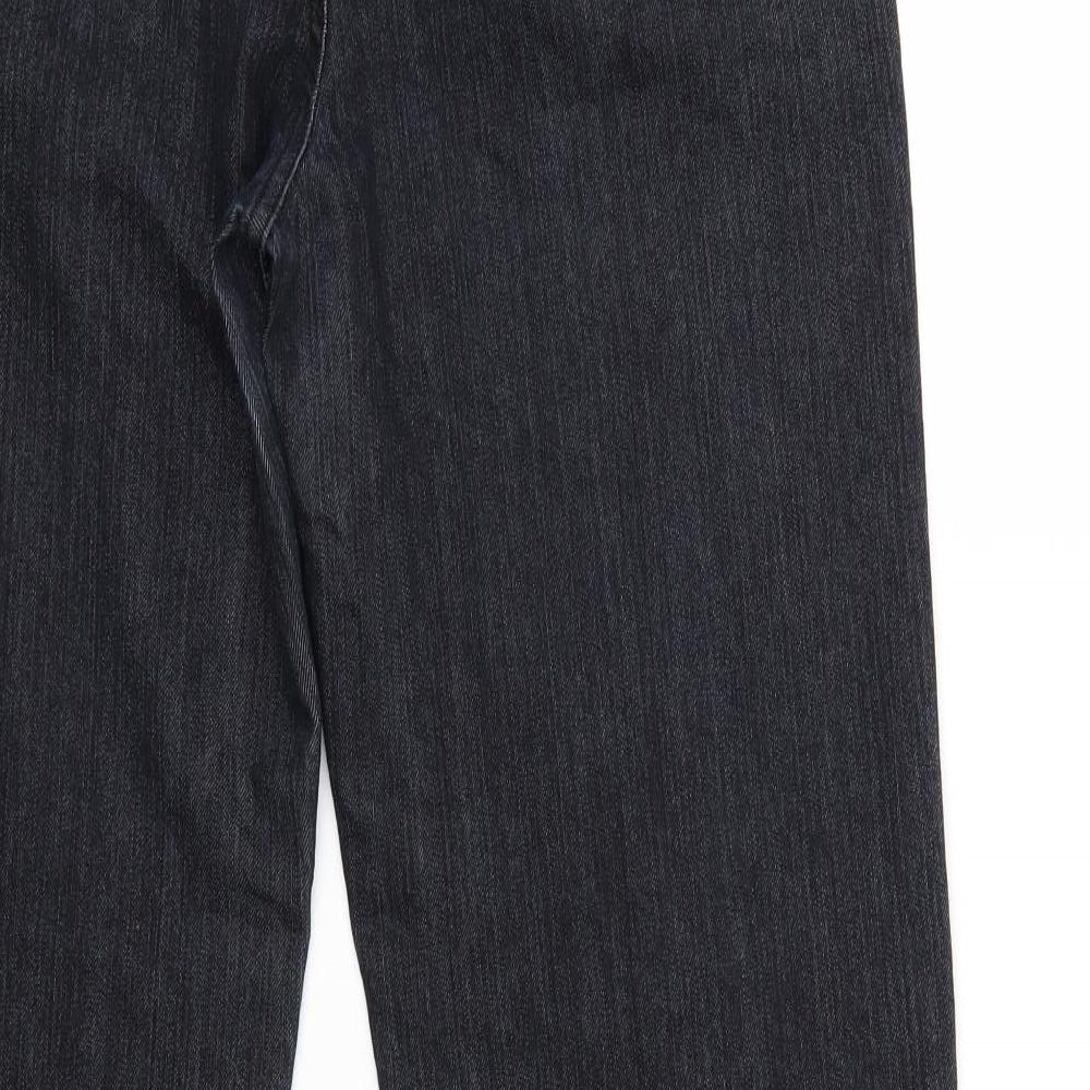 George Womens Blue  Denim Wide-Leg Jeans Size 14 L29 in