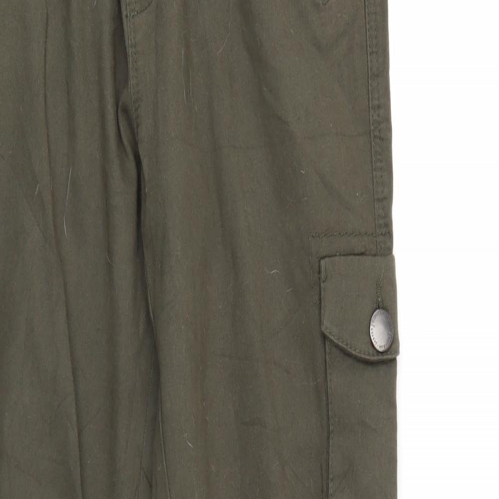 Jasper Conran Womens Green  Denim Cargo Trousers Size 12 L29 in