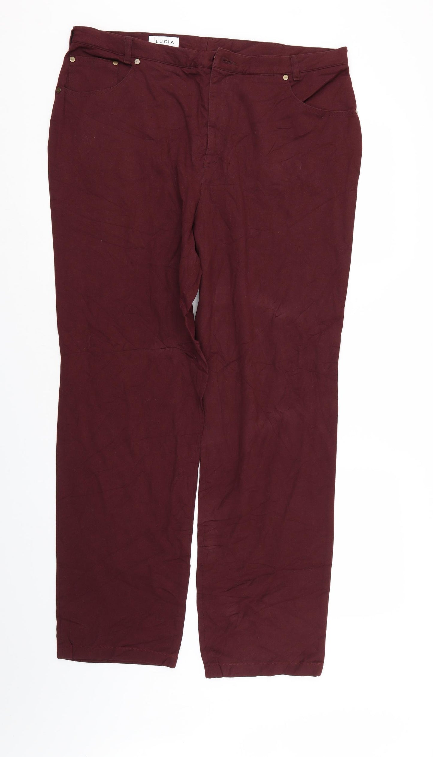 LUCIA Womens Purple  Denim Straight Jeans Size 20 L29 in