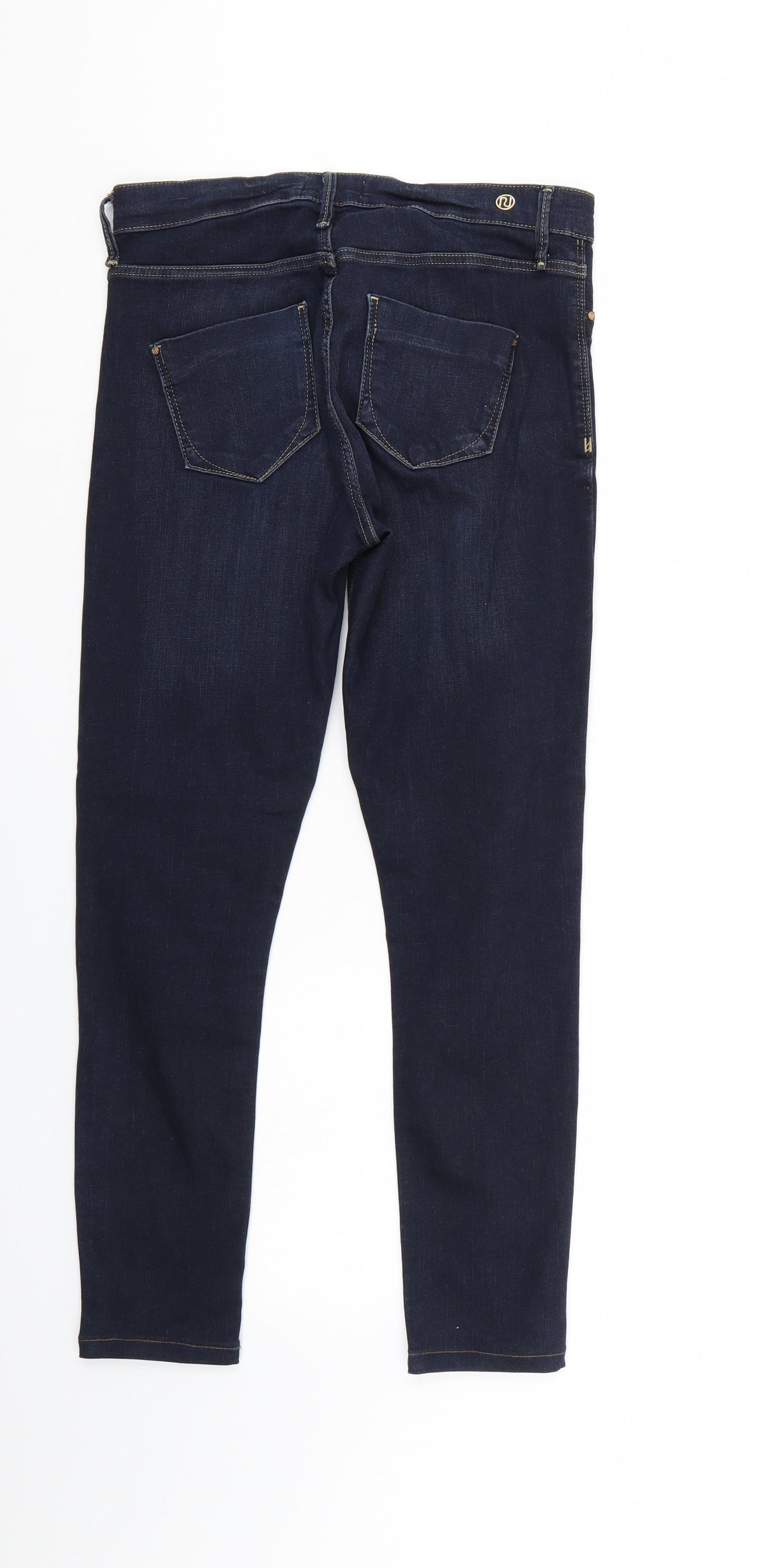 River Island Womens Blue  Denim Straight Jeans Size 10 L25 in
