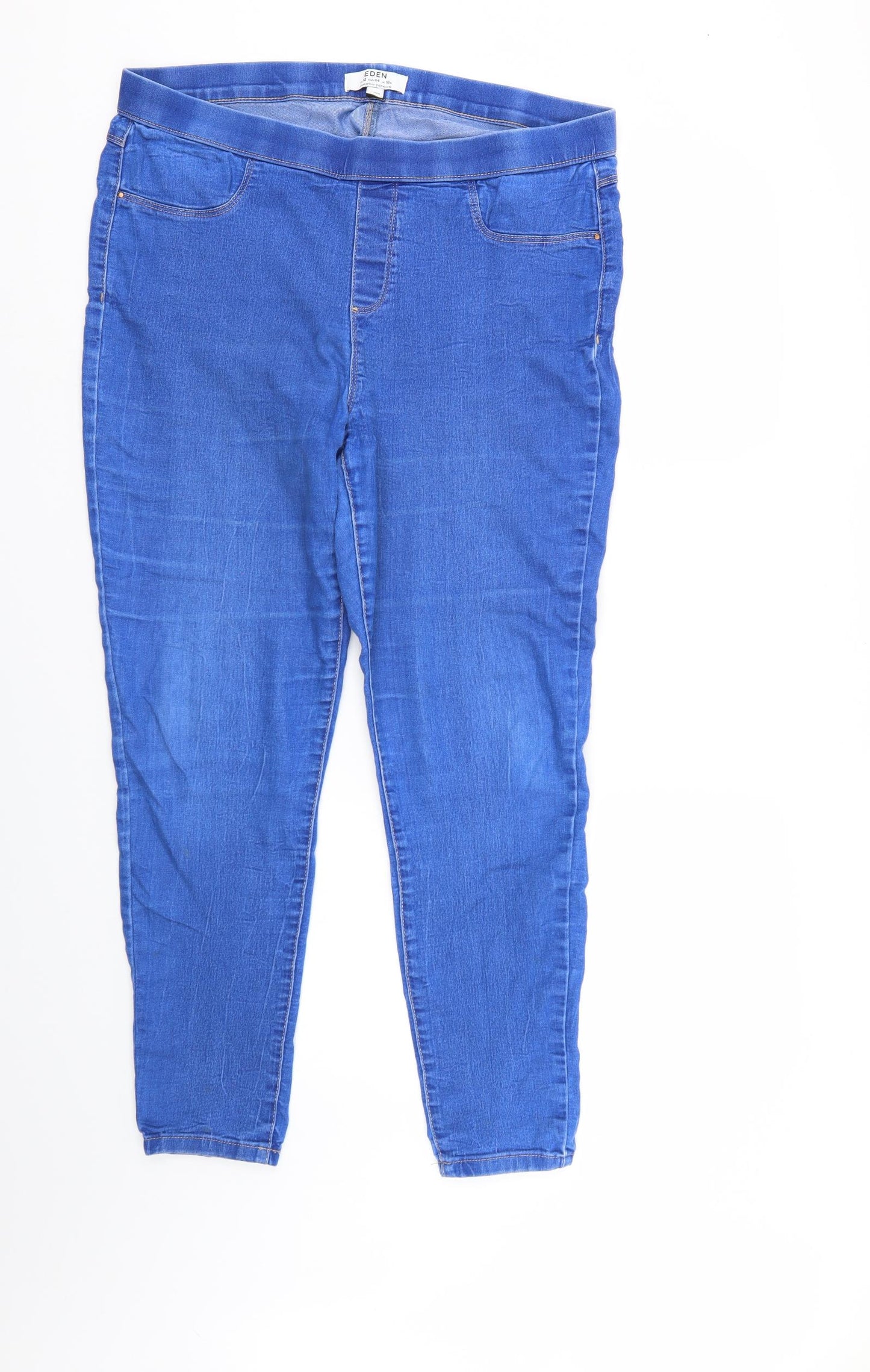 Dorothy Perkins Womens Blue  Denim Straight Jeans Size 12 L27 in