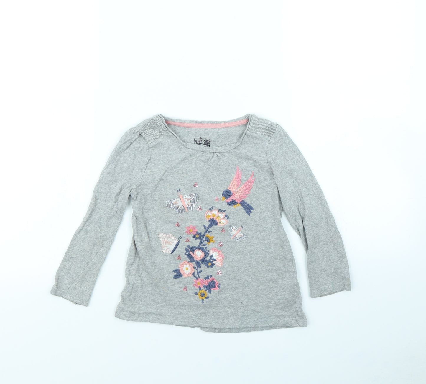 F&F Girls Grey   Basic T-Shirt Size 4 Years