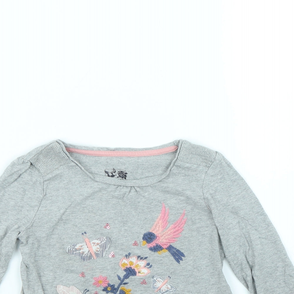 F&F Girls Grey   Basic T-Shirt Size 4 Years