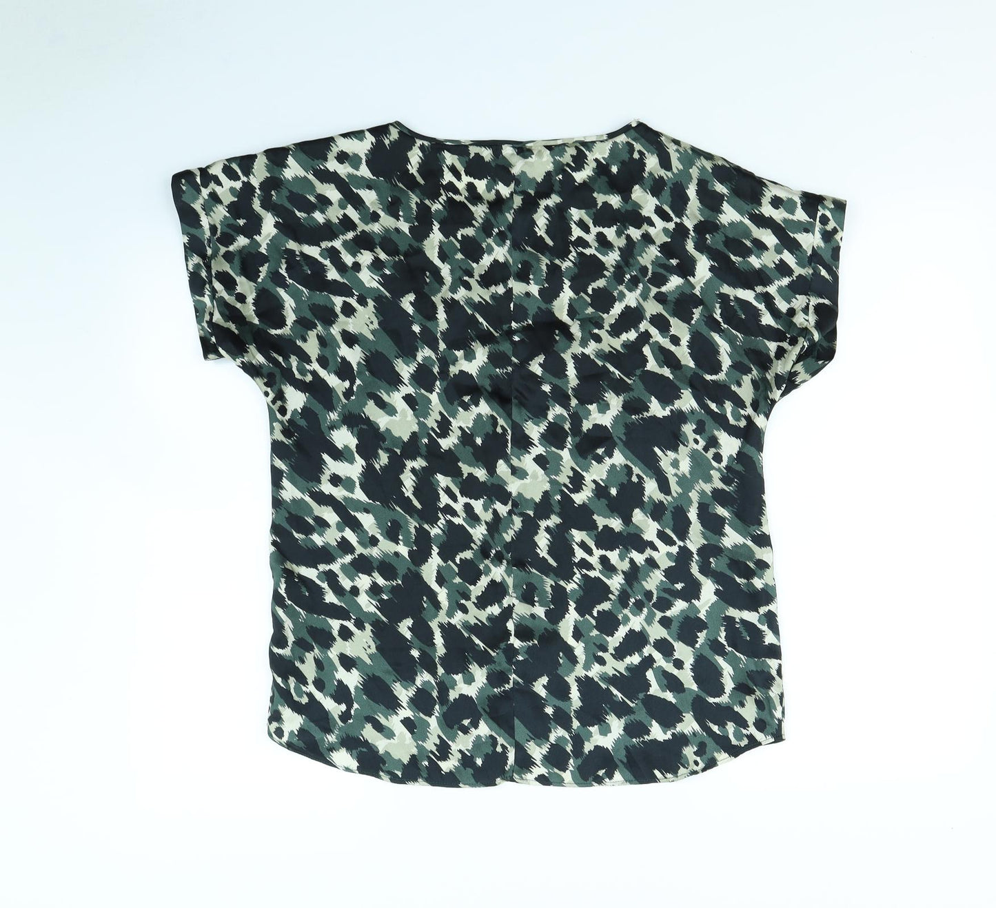 River Island Womens Green Animal Print  Basic Blouse Size 10