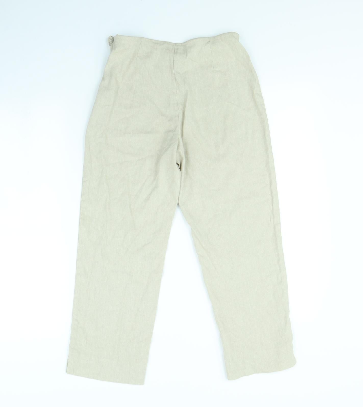 M&S Womens Beige   Trousers  Size 8 L22 in