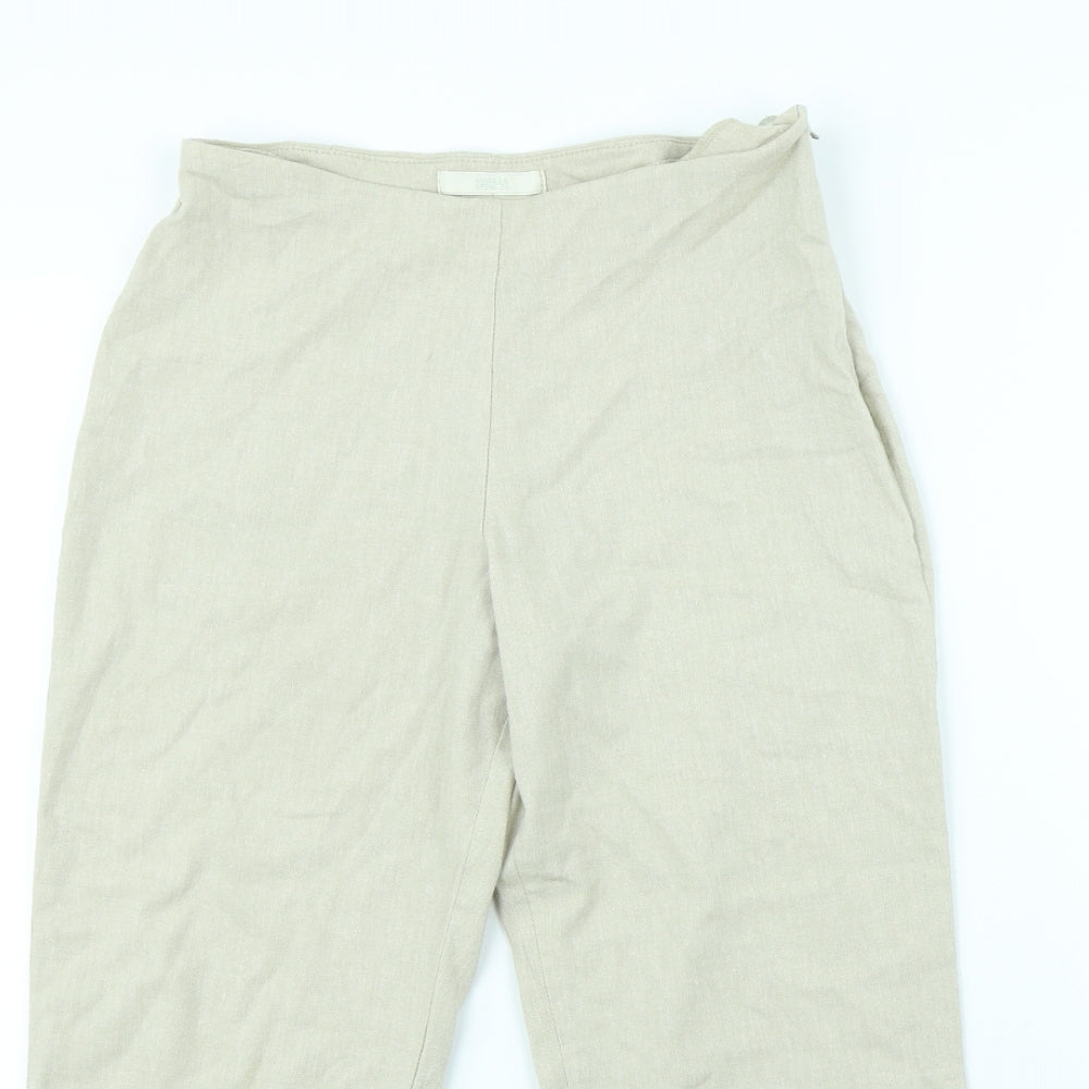 M&S Womens Beige   Trousers  Size 8 L22 in