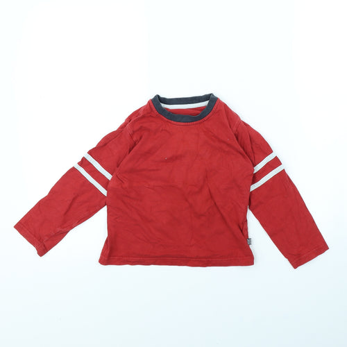 m&s Girls Red   Basic T-Shirt Size 4 Years